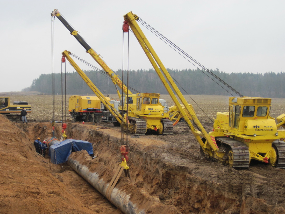 На строительстве магистрального газопровода "Ямал — Европа", 1999 г.
